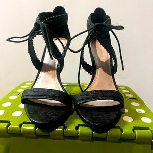 Black stiletto heels, size 6.5.